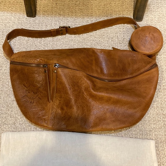 Joji & Co and Spincycle Yarns knitting bestie brown leather Fanny pack - Picture 1 of 9